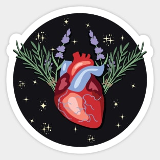 Heart with Herbal Wings Sticker